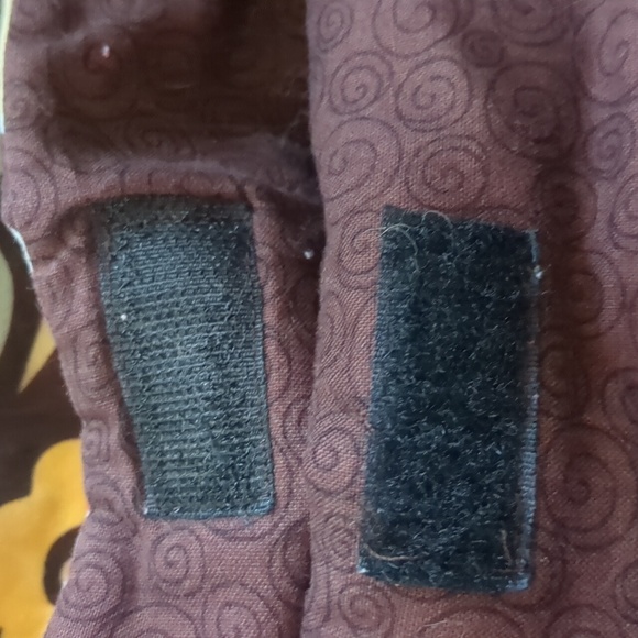 VINTAGE quilted floral tote wooden button closure inner pouches 2 strap handles - Picture 15 of 15